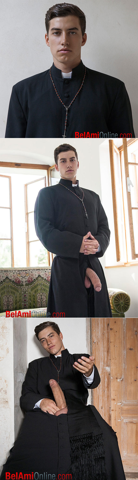 BelAmi: Brother Massimo (Joel Birkin) rubs one out in "Scandal in the Vatican 2 - Episode 1: Morning Devotions"