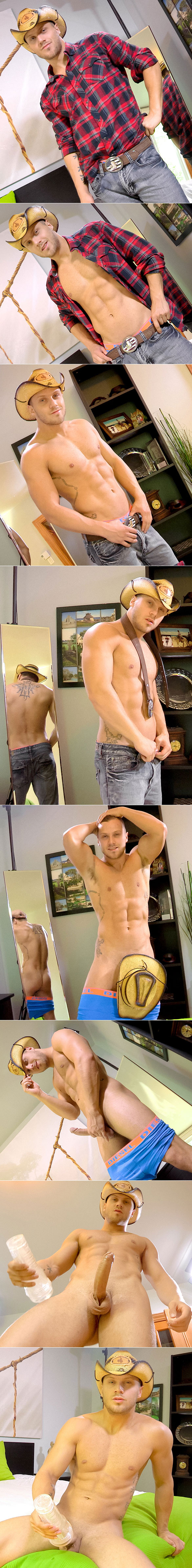 Maskurbate: Mike busts a nut in "Saddle Up Jock"