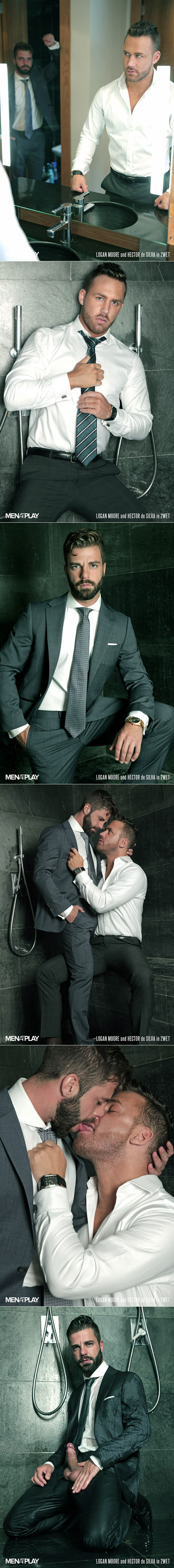MenAtPlay: Hector De Silva bangs Logan Moore in "2 Wet"