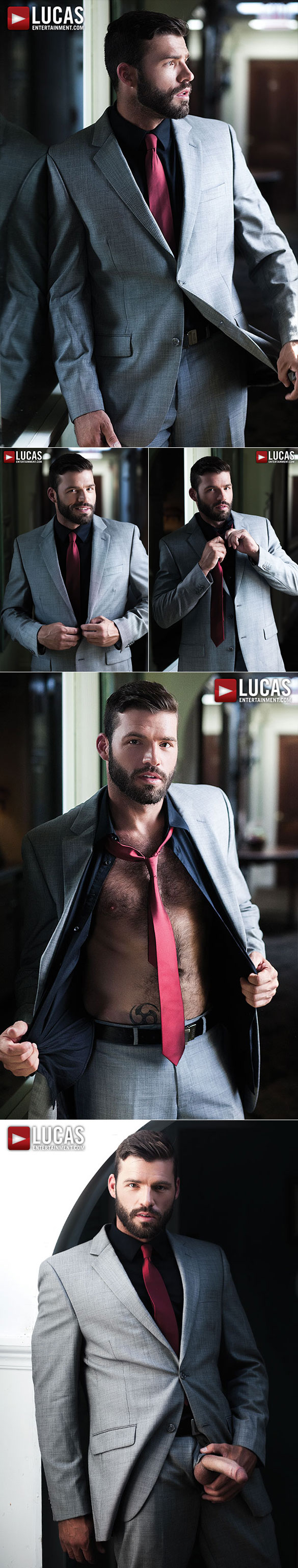 Lucas Entertainment: Xavier Jacobs and Sergeant Miles flip fuck raw in "Gentlemen 15: Suited For Sex"