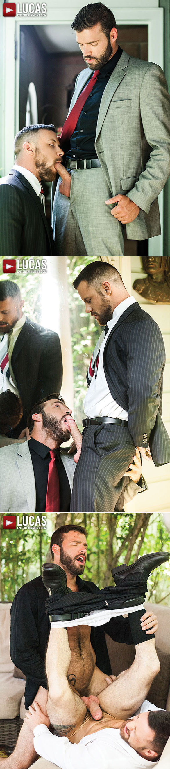 Lucas Entertainment: Xavier Jacobs and Sergeant Miles flip fuck raw in "Gentlemen 15: Suited For Sex"