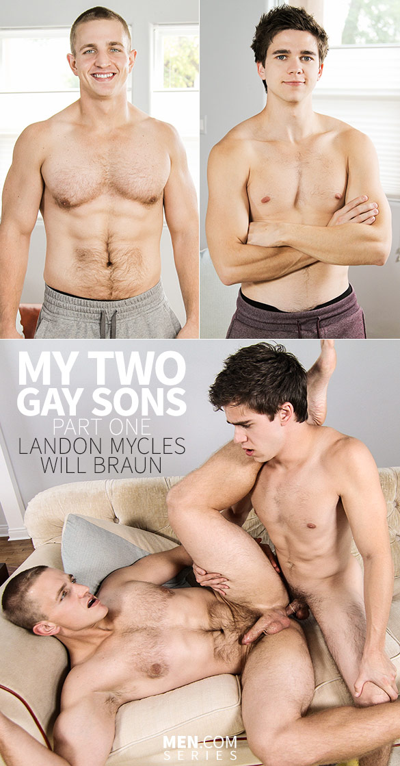 Men.com: Will Braun fucks Landon Mycles in "My Two Gay Sons, Part 1"
