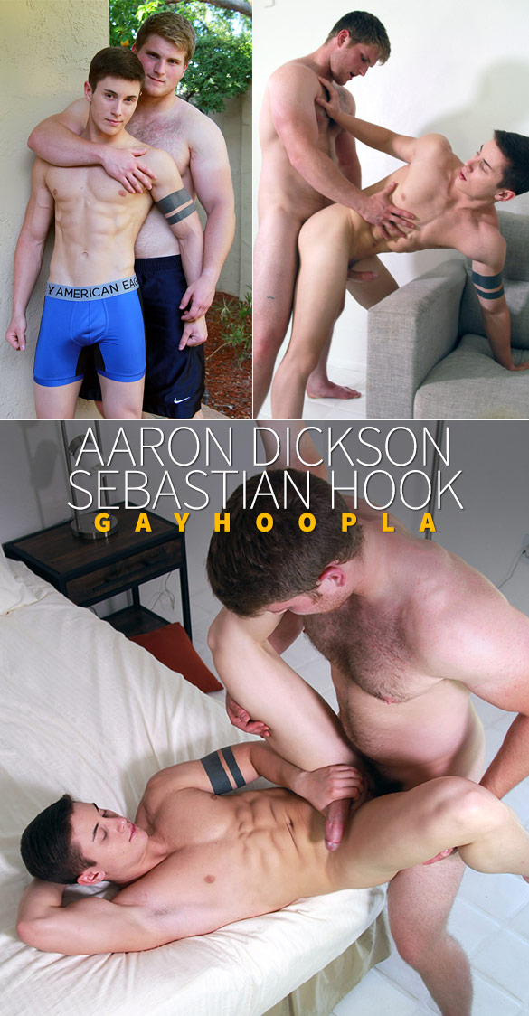 GayHoopla: Hairy jock Aaron Dickson fucks Sebastian Hook
