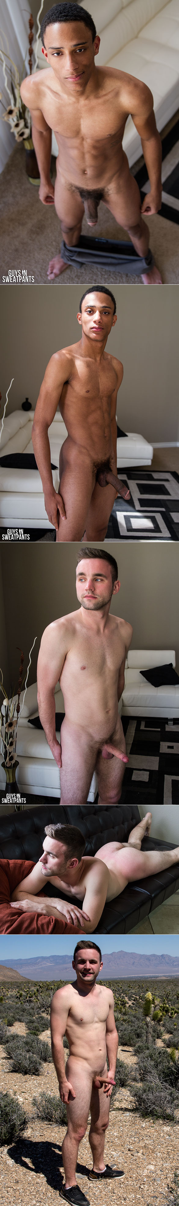 GuysInSweatpants: Andrew Collins gets creampied by Justin Edwards, Liam Cyber and Austin Wilde