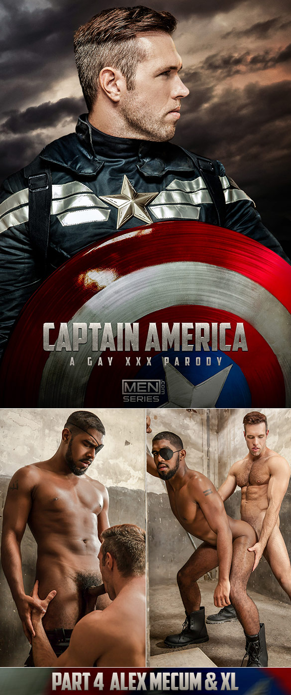 Men.com: Alex Mecum fucks XL in "Captain America: A Gay XXX Parody, Part 4"