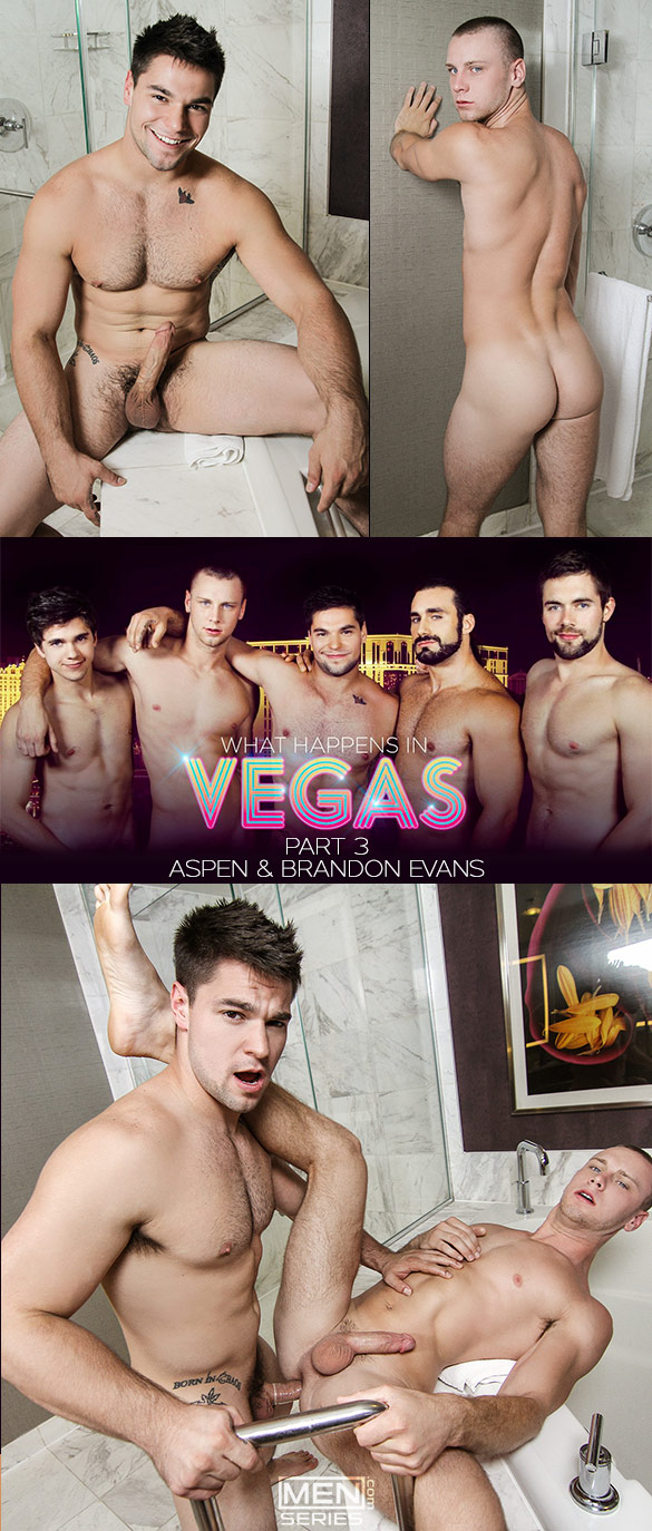 Men.com: Aspen bangs Brandon Evans in "What Happens in Vegas, Part 3"