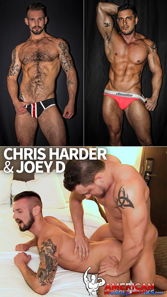 American Muscle Hunks: Chris Harder bottoms for Joey D