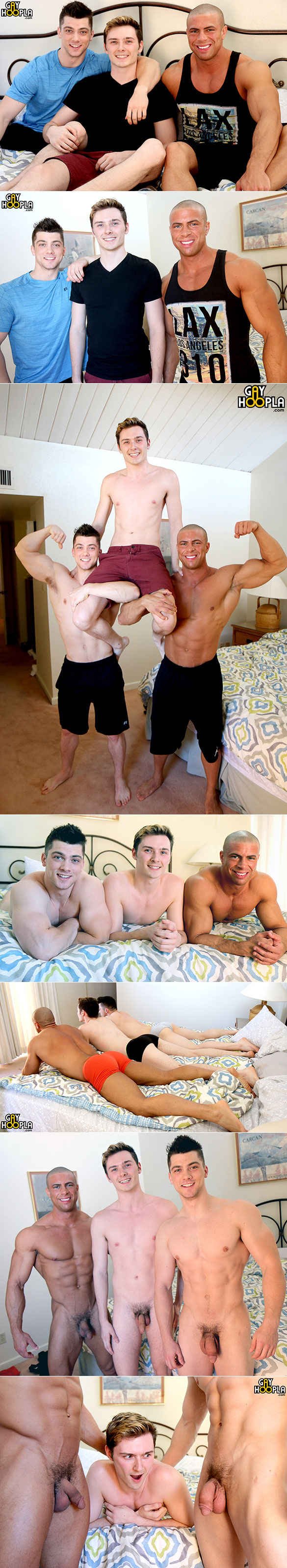 GayHoopla: Collin Simpson, Sean Costin and Neal Peterson's hot threeway fuck