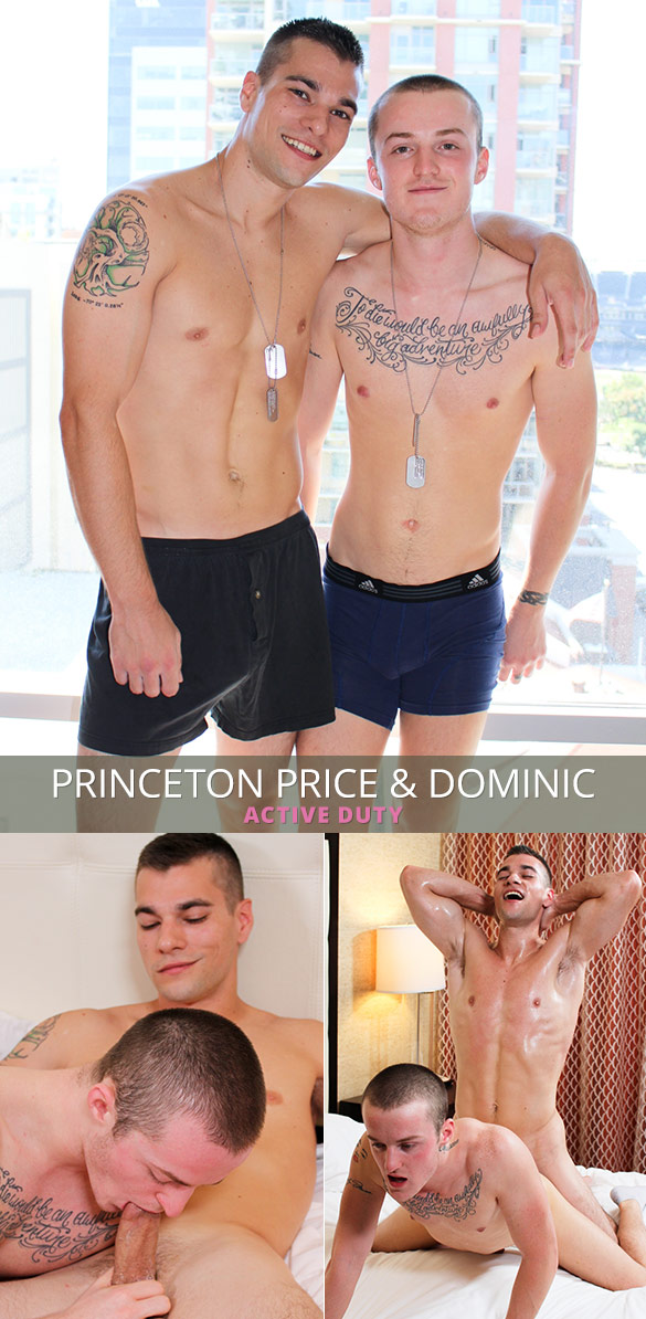 ActiveDuty: Princeton Price fucks Dominic bareback