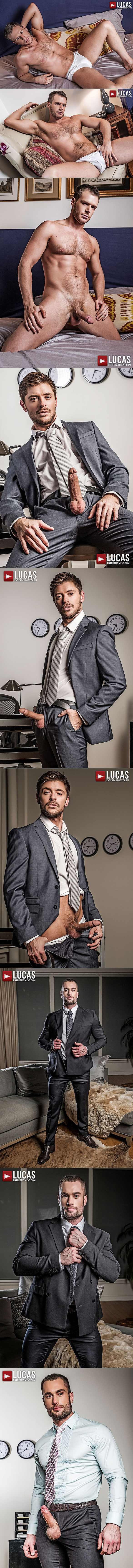 Lucas Entertainment: Stas Landon and Jack Andy double penetrate Brian Bonds in "Gentlemen 19: Hard At Work"