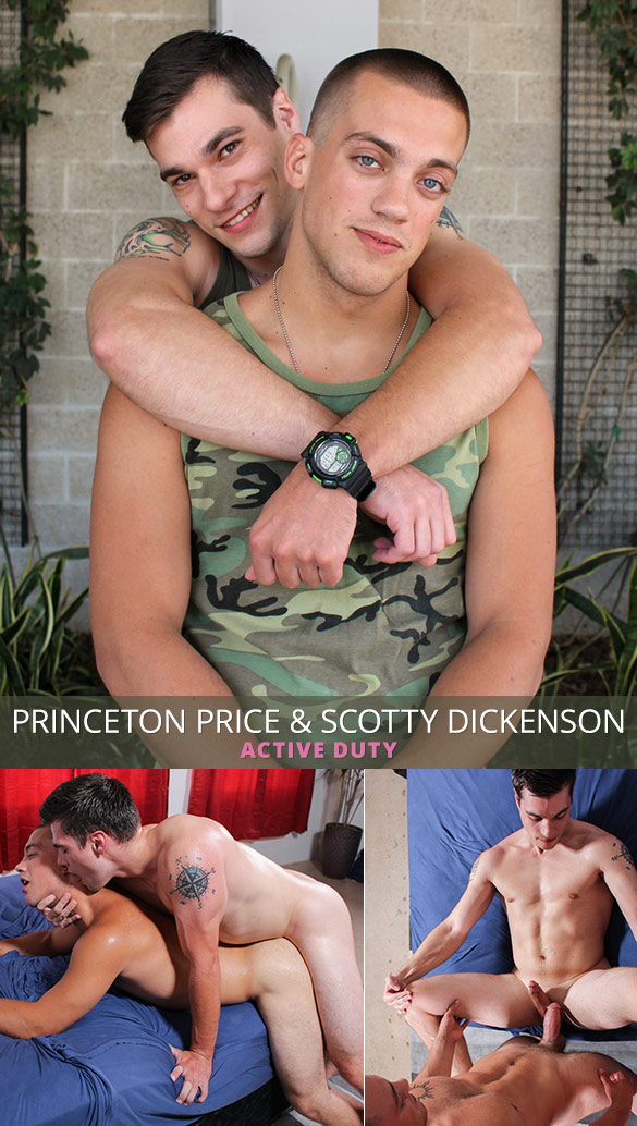 ActiveDuty: Princeton Price and Scotty Dickenson bang each other bareback