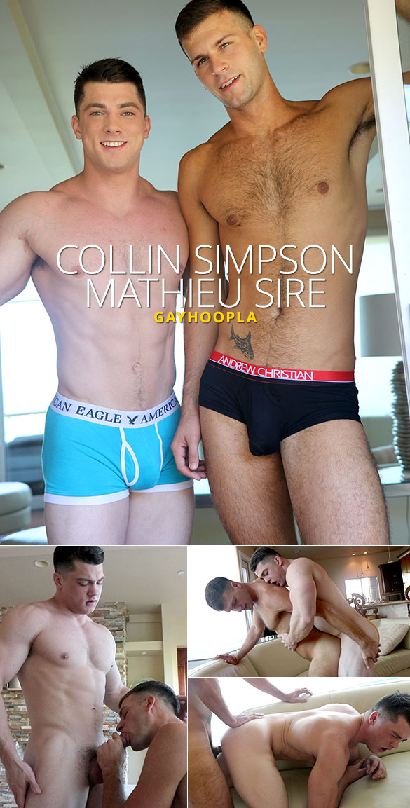 GayHoopla: Collin Simpson and Mathieu Sire flip fuck
