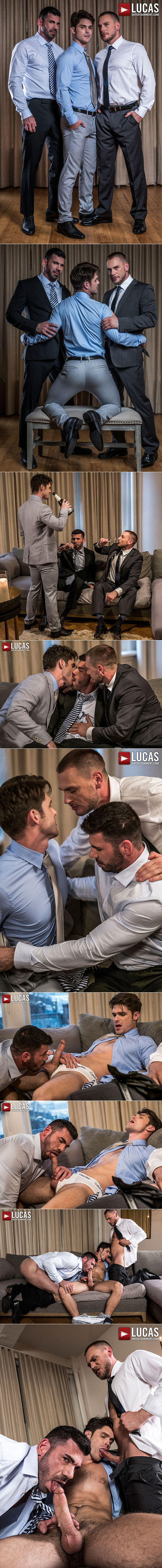 Lucas Entertainment: Hans Berlin, Billy Santoro and Devin Franco's raw threesome in "Gentlemen 21: Top Management"