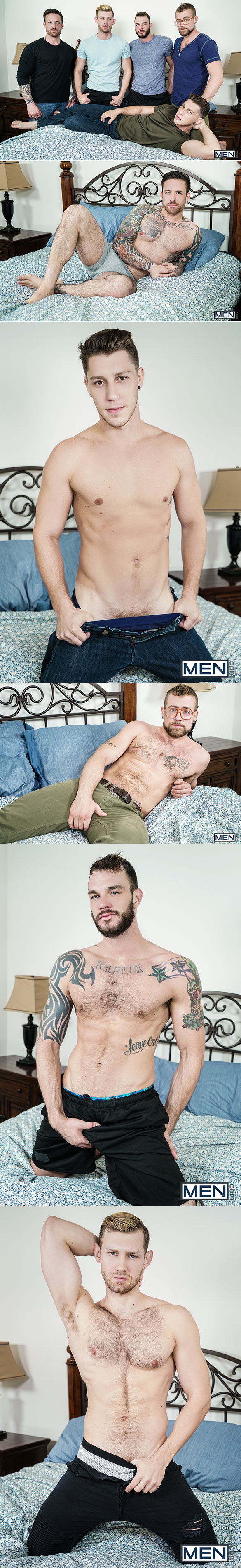 Men.com: Cliff Jensen, Jordan Levine, Paul Canon, Jay Austin and Jacob Peterson in "Gaymates, Part 3"