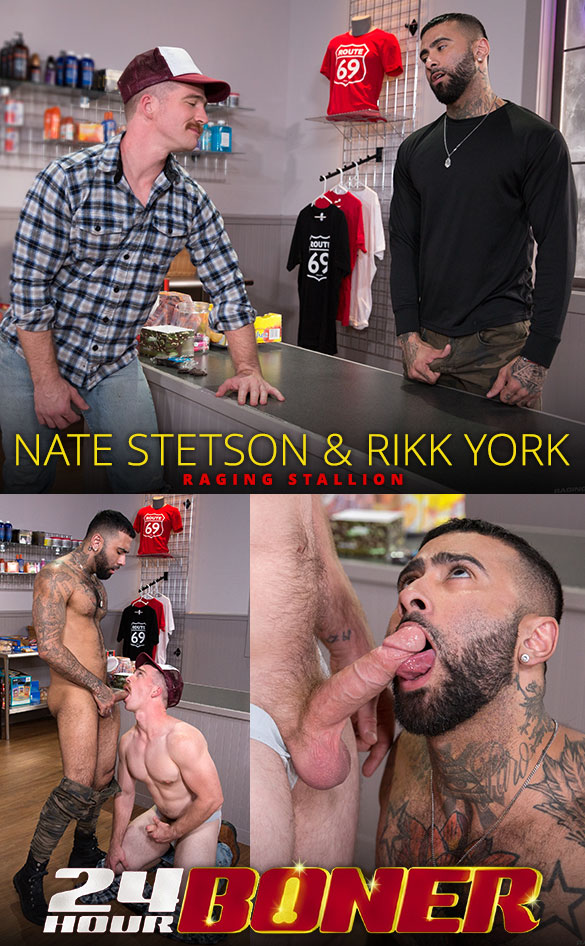 Raging Stallion: Rikk York and Nate Stetson blow each other in "24 Hour Boner"