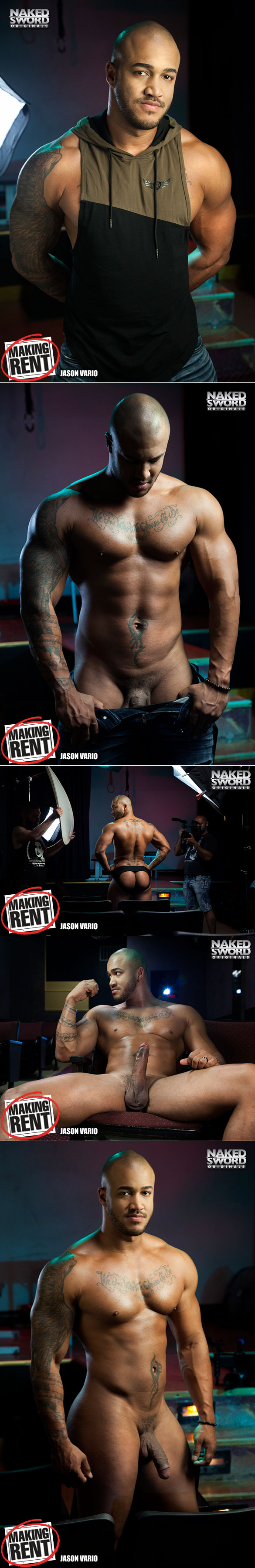 NakedSword Originals: Jason Vario, Pierce Paris and Rikk York's hot threeway in "Making Rent"