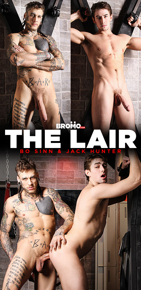Bromo: Jack Hunter gets fucked raw and deep by Bo Sinn and his enormous cock in "The Lair"