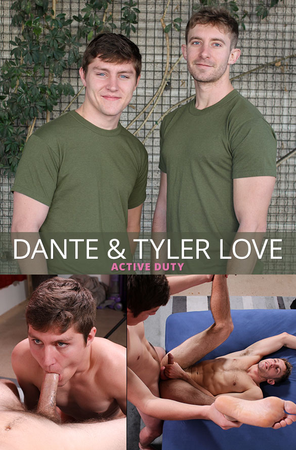 ActiveDuty: Tyler Love and Dante flip fuck bareback