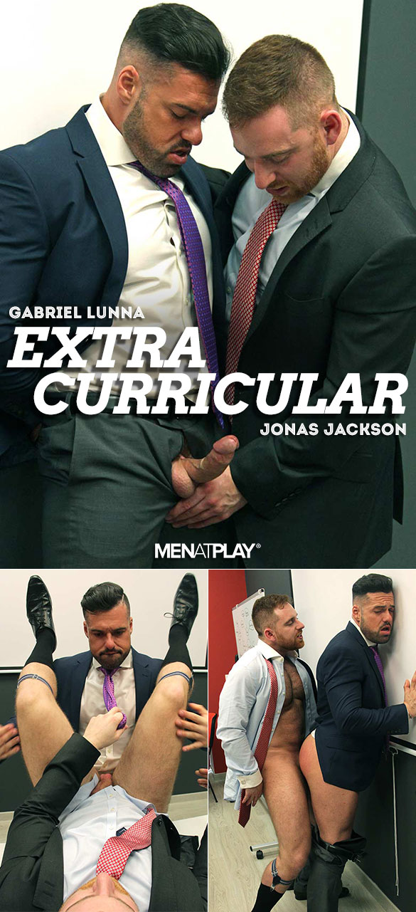 MenAtPlay: Jonas Jackson and Gabriel Lunna flip fuck in "Extra Curricular"