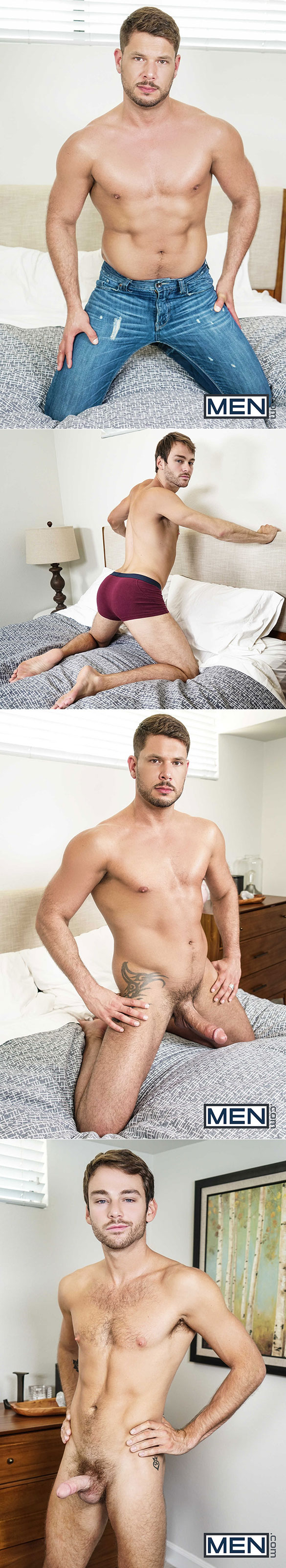 Men.com: Max Adonis takes Tyler Roberts' thick dick in "Don't Wait"