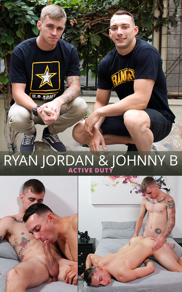 ActiveDuty: Ryan Jordan barebacks Johnny B
