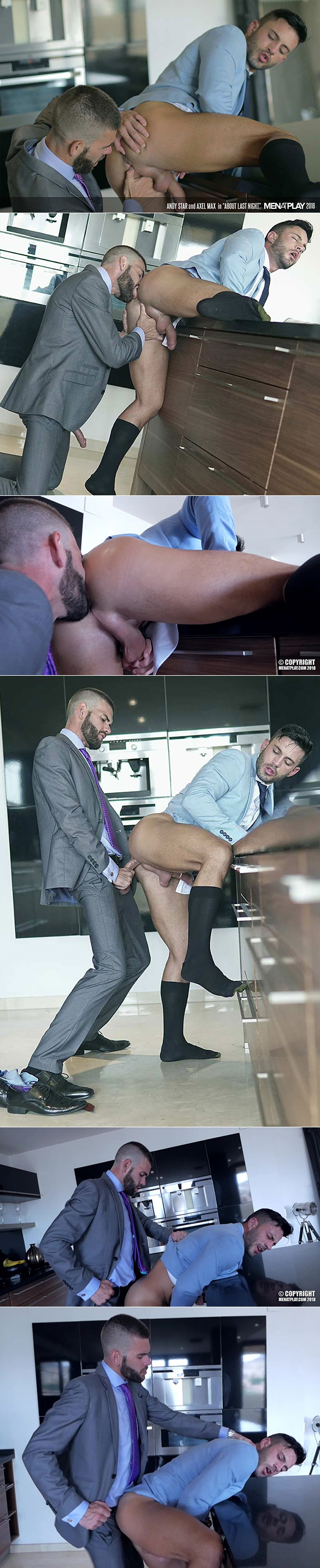 MenAtPlay: Andy Star bottoms for Axel Max in "About Last Night"