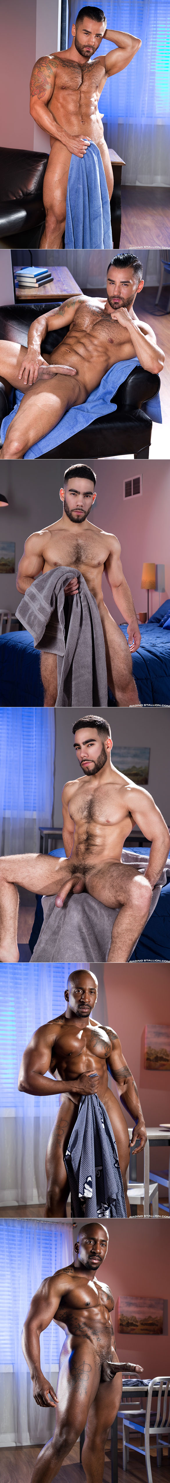 Raging Stallion: Bruno Bernal bottoms for Max Konnor and Papi Suave in "The Super"