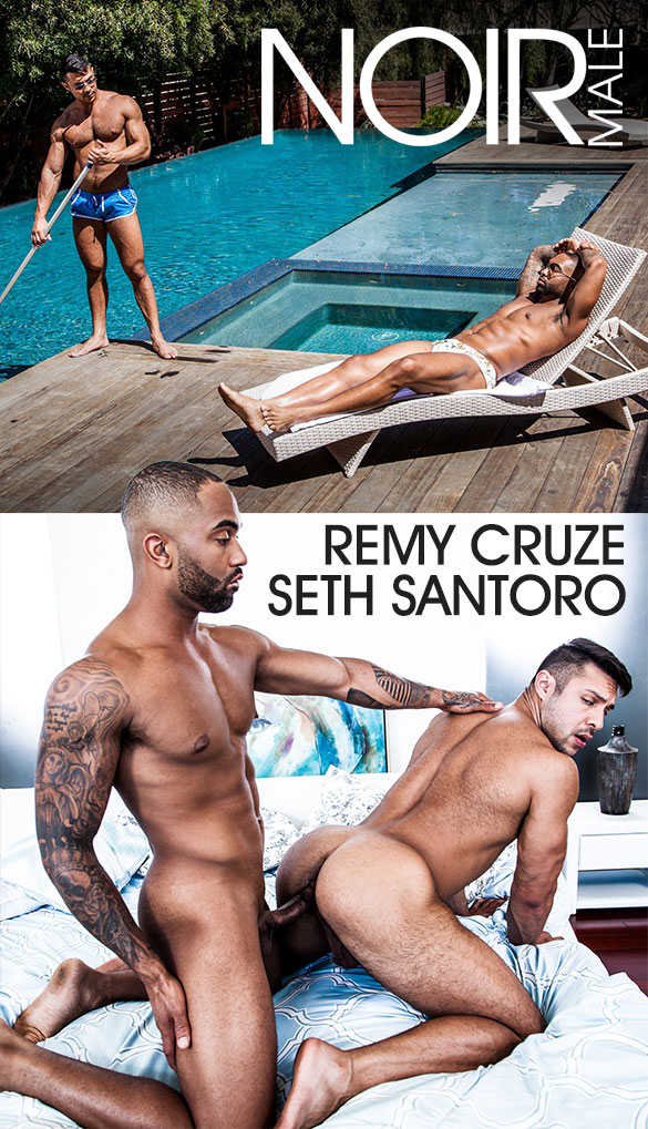 Noir Male: Remy Cruze fucks Seth Santoro in "Rub Some Lotion on Me"