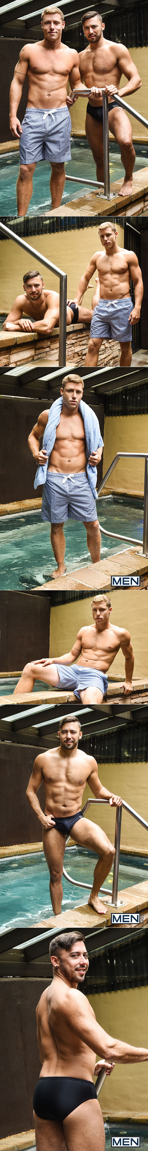 Men.com: Justin Matthews fucks Shane Jackson in "What's in the Hot Tub?"