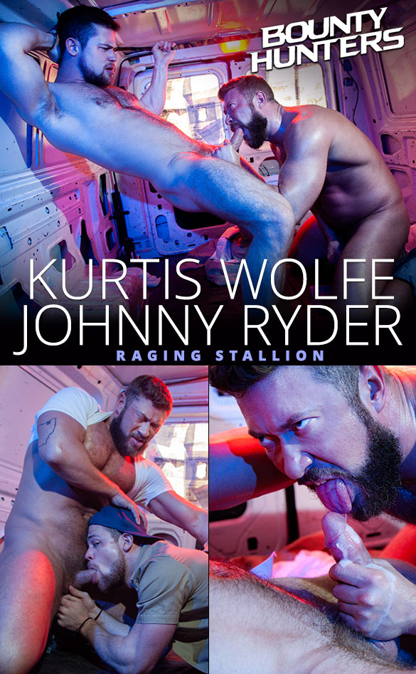 Raging Stallion: Kurtis Wolfe and Johnny Ryder suck each other off in "Bounty Hunters"