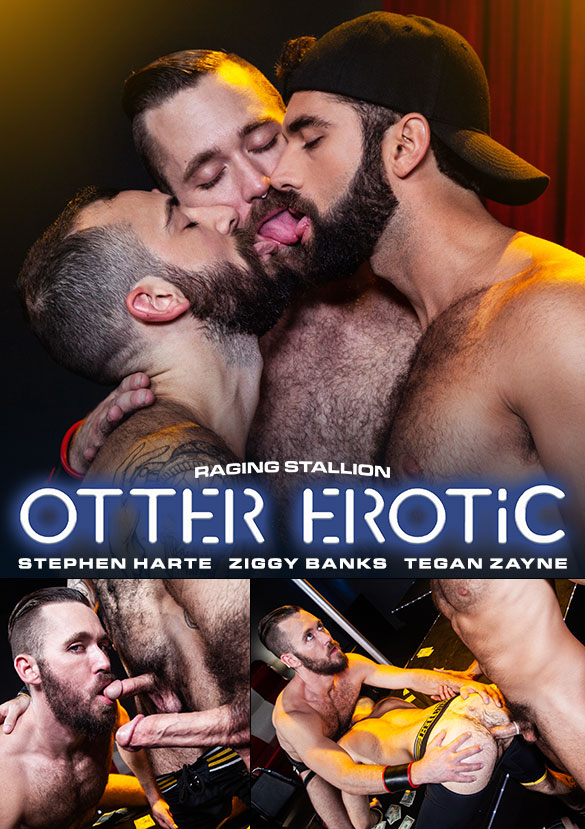 Raging Stallion: Tegan Zayne, Stephen Harte and Ziggy Banks' threeway in "Otter Erotic"