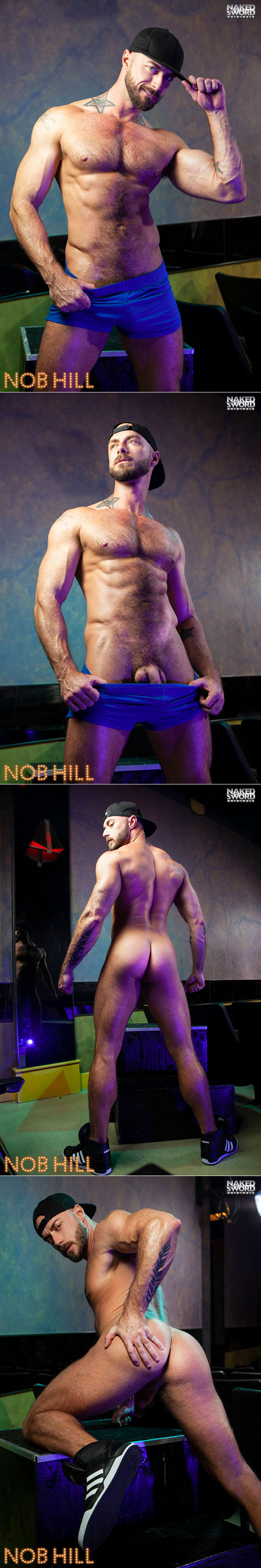 NakedSword: Adam Killian, Jessie Colter and Max Duro's bareback double-penetration threeway in "Nob Hill, Scene 4: Going out with a Bang"