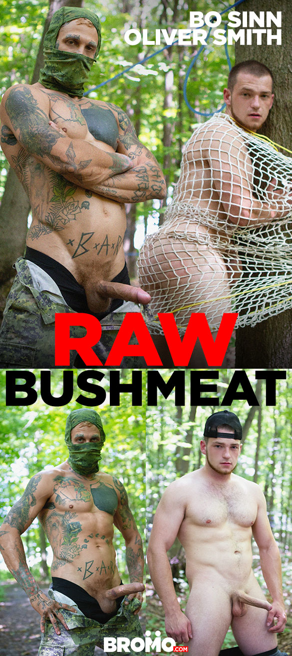 Bromo: Bo Sinn fucks Oliver Smith in "Raw Bushmeat"