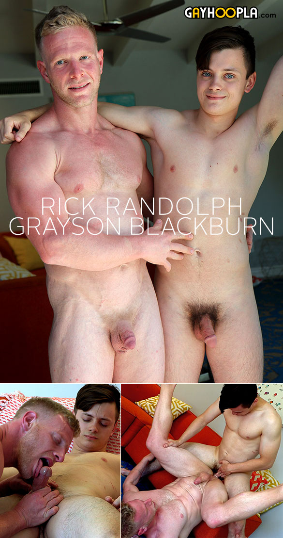 GayHoopla: Teen stud Grayson Blackburn fucks muscle daddy Rick Randolph