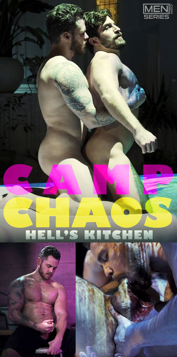 Men.com: Matthew Camp fucks Liam Lee bareback in "Camp Chaos - Hell's Kitchen"