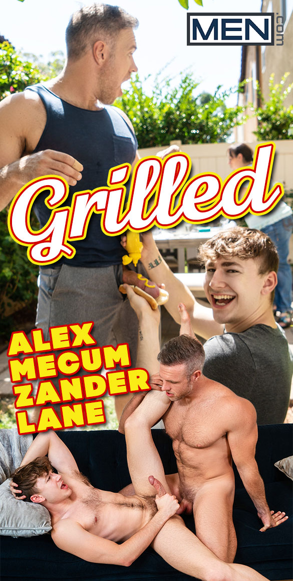 Men.com: Zander Lane gets fucked raw by thick-dicked Alex Mecum in "Grilled"