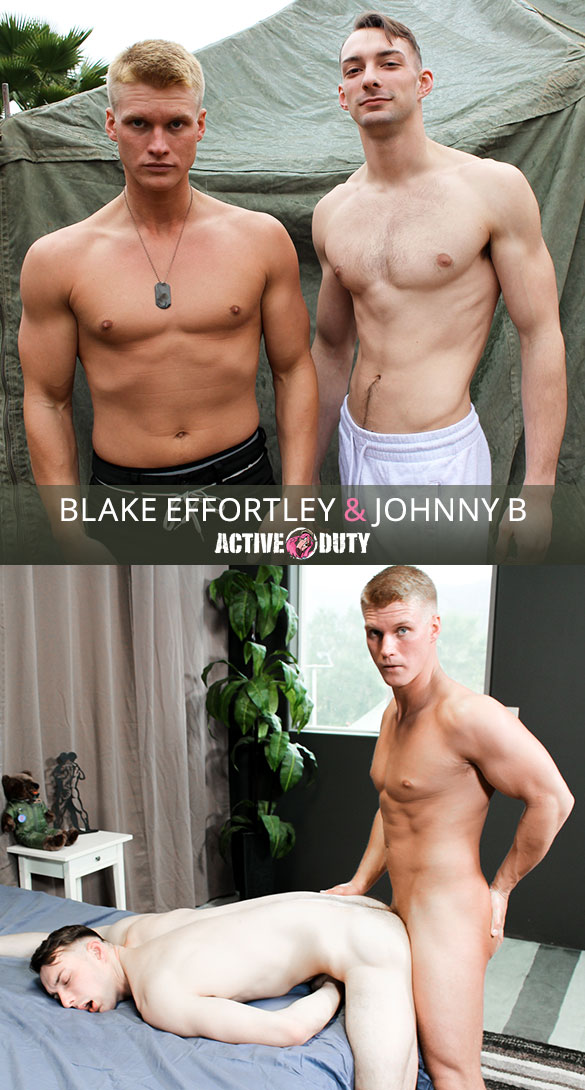 ActiveDuty: Blake Effortley barebacks Johnny B
