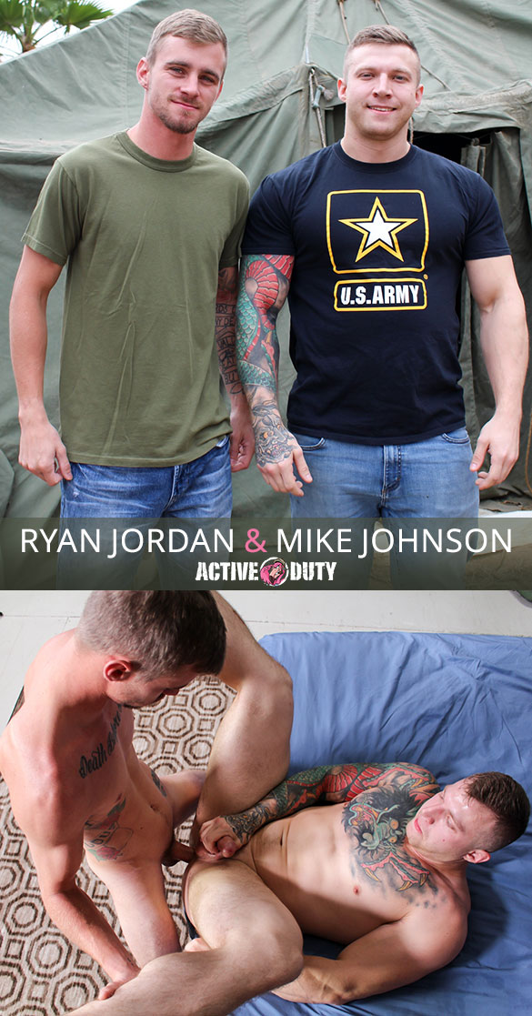 ActiveDuty: Ryan Jordan fucks Mike Johnson bareback