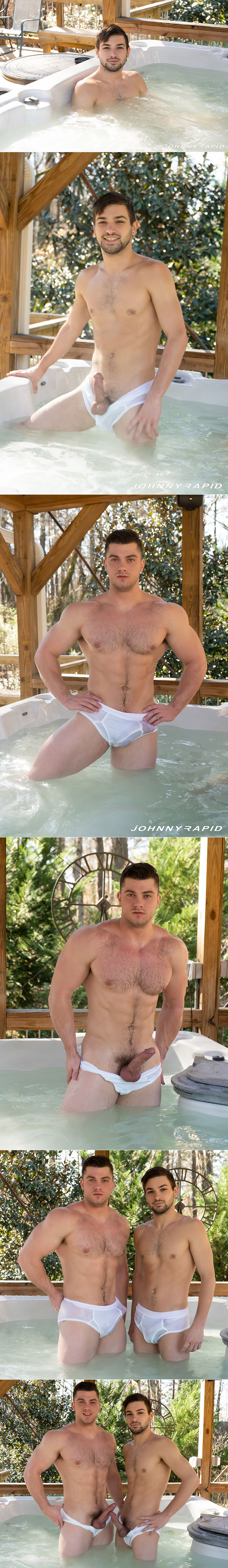JohnnyRapid: Collin Simpson and Johnny Rapid flip fuck bareback in "Bed and Cock Fest, Part 2"