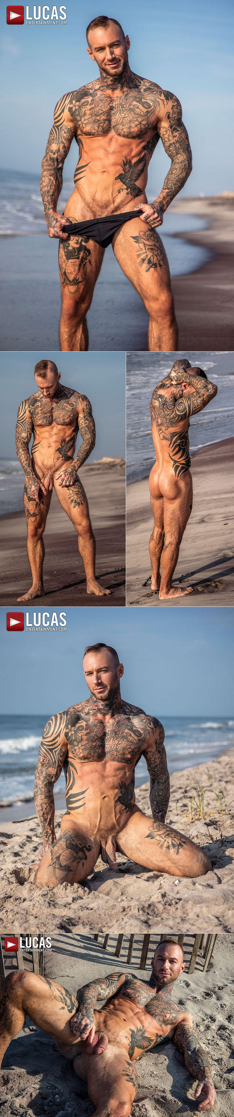Lucas Entertainment: Drew Dixon, Edison Fuller and Dylan James' bareback threesome in "Tearing Up Some Ass"