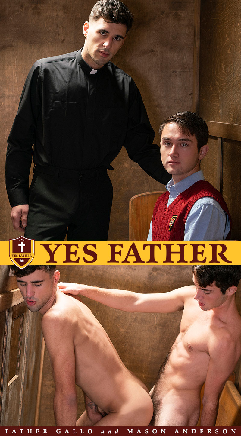 Yes Father: Mason Anderson barebacks Father Gallo in "Confession"