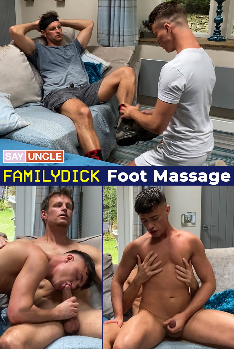 FamilyDick: Kendrick Thomas rides James Keresford's raw cock in "Foot Massage"