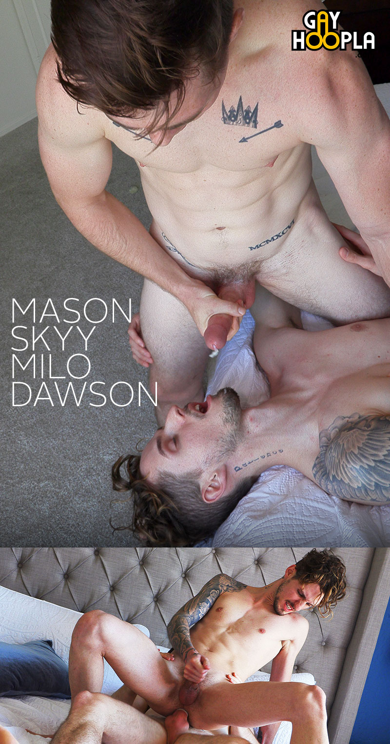 GayHoopla: Mason Skyy fucks newcomer Milo Dawson