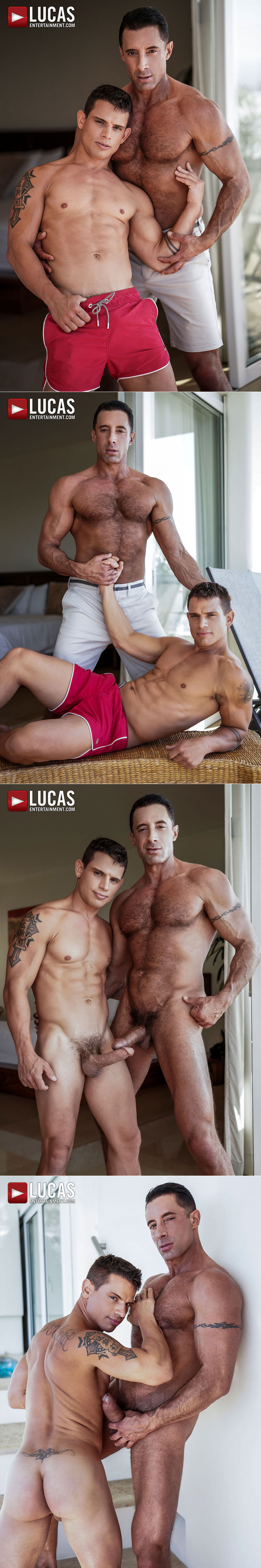 Lucas Entertainment: Brent Everett and Nick Capra flip fuck raw in "Quality Time With Daddy"