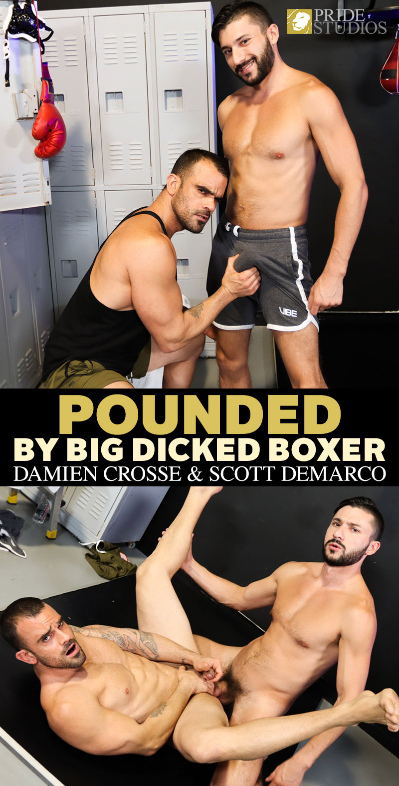 Pride Studios: Scott DeMarco barebacks Damien Crosse in "Pounded by Big Dicked Boxer"