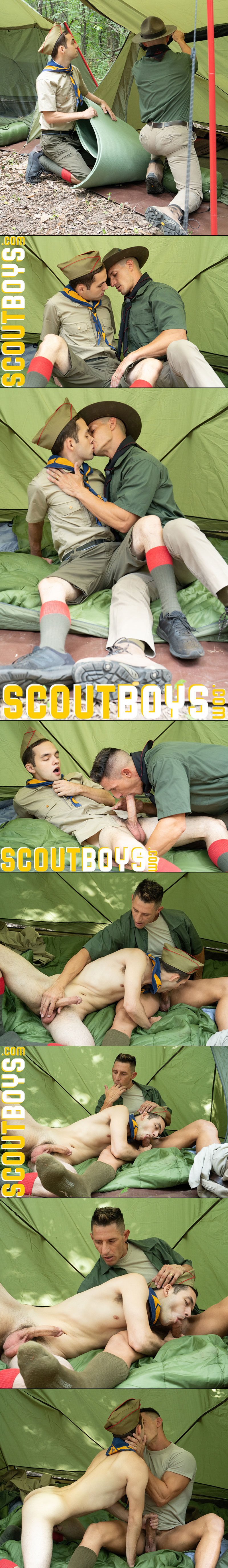 Marcus Rivers Jax Thirio Setting Up Camp ScoutBoys