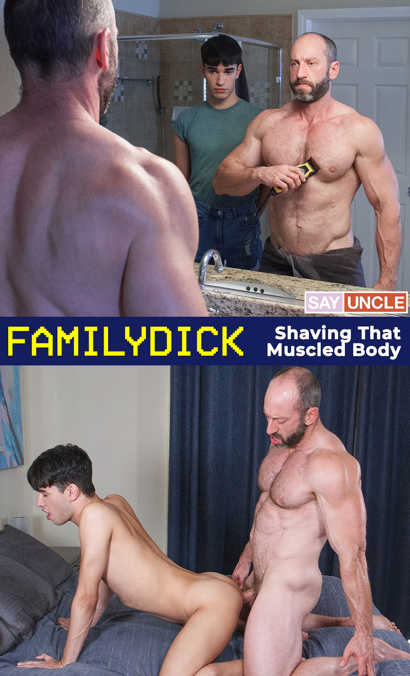Shaving That Muscled Body Rob Quin Muscled Madison FamilyDick
