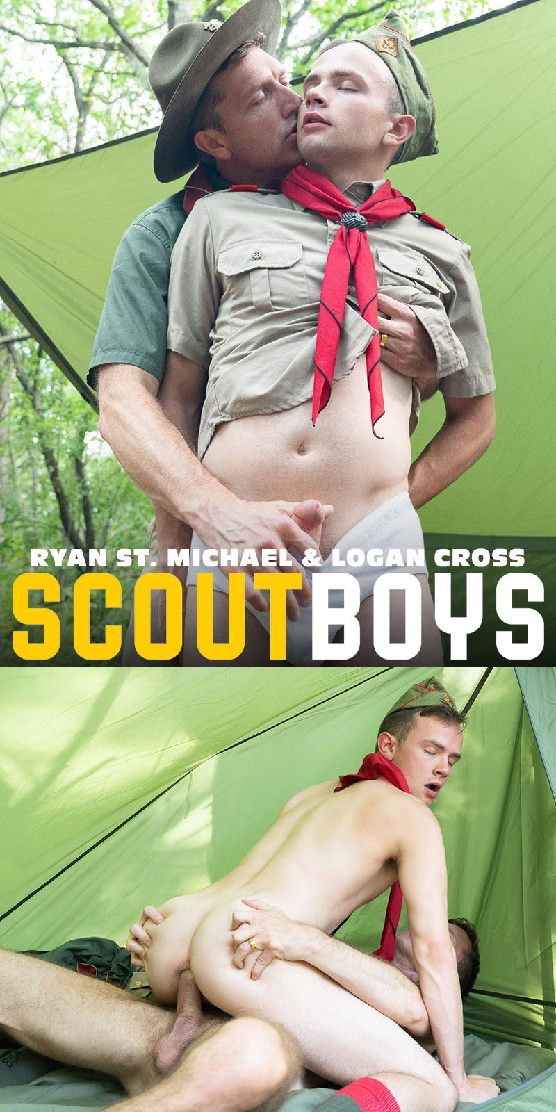 Ryan StMichael Logan Cross Setting up Shelter ScoutBoys