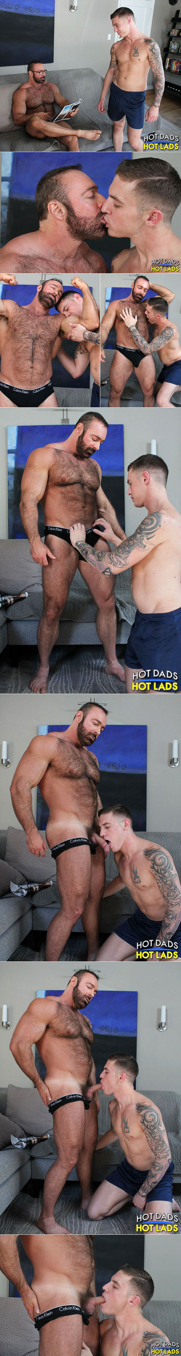 Hot Dads Hot Lads: James Ryder gets fucked by hairy muscle hunk Brad Kalvo