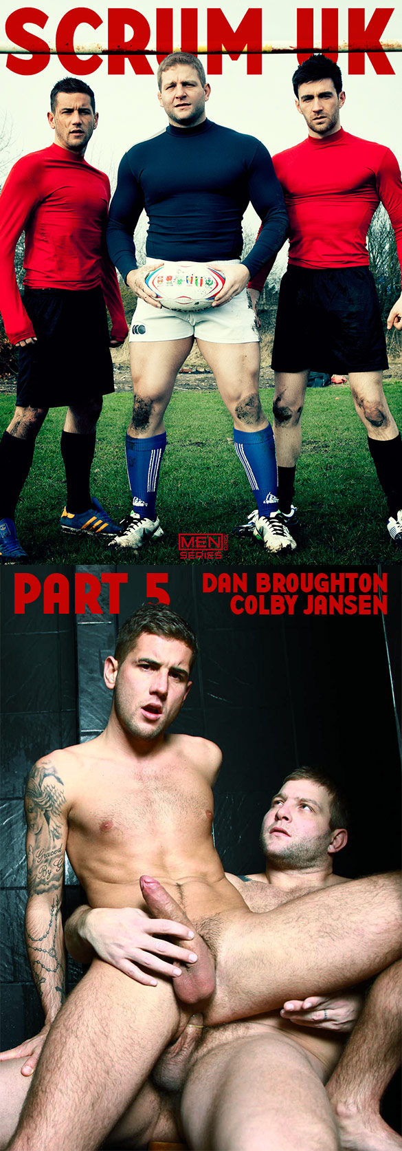 Men.com: Colby Jansen fucks Dan Broughton in “Scrum, Part 5”